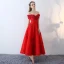 Chic / Belle Rouge Robe De Soirée 2017 Dentelle Bustier Appliques Dos Nu Brodé Impression Robe De Ceremonie