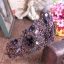 Chic / Beautiful Grape Bridal Jewelry 2017 Metal Beading Crystal Rhinestone Headpieces Wedding Prom Accessories