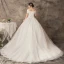 Moderne / Mode Blanche Grande Taille Robe De Mariée 2019 Dentelle Tulle Appliques Dos Nu Perlage Faux Diamant Chapel Train Mariage