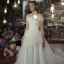 Chic / Beautiful White Wedding Dresses 2020 A-Line / Princess Off-The-Shoulder Appliques Backless Embroidered Flower Chapel Train Wedding