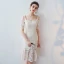 Chic / Beautiful 2017 White Graduation Dresses Appliques Pierced Lace Strapless Trumpet / Mermaid Homecoming Formal Dresses