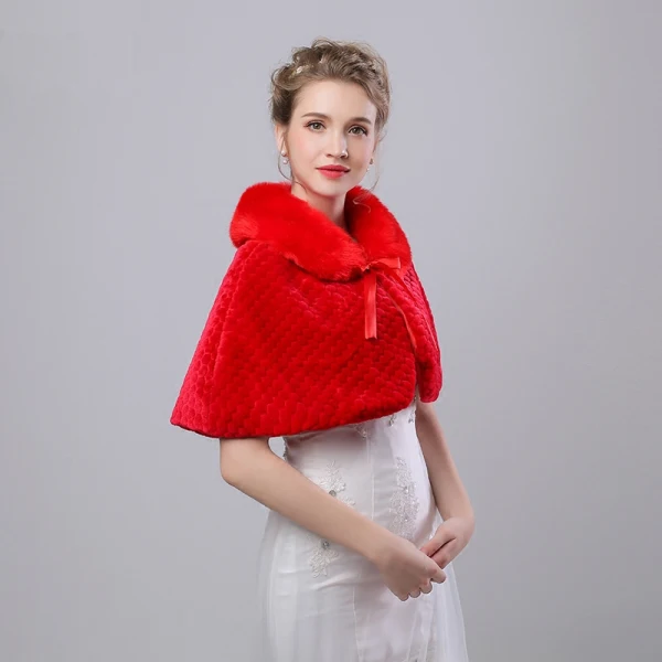 Rouge Hiver Motif Peau De Serpent Fausse Fourrure Soirée Promo Mariage Châles 2017