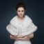 White Winter Glitter Sequins Faux Fur Wedding Prom Shawls 2017