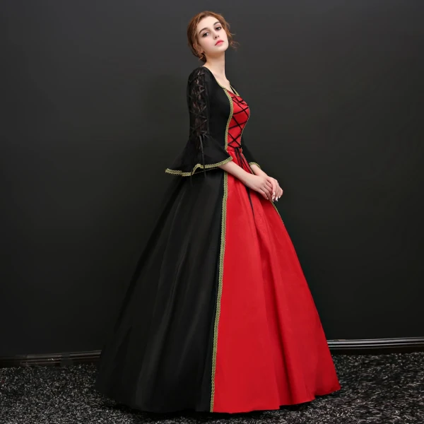 Vintage / Retro Black Floor-Length / Long Ball Gown Prom Dresses 2018 U-Neck Lace Crossed Straps Backless Strappy Prom Formal Dresses