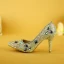 Atemberaubend Bling Bling Multifarben Hochzeit Hochhackige Perlenstickerei Kristall Strass 7 cm Stilettos Spitzschuh Brautschuhe 2018