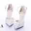Unique Blanche Chaussure De Mariée 2017 PU Perlage Cristal Faux Diamant Chaussures Femmes
