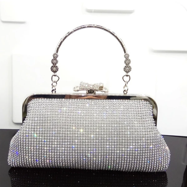 Modern / Fashion Bling Bling Silver Beading Rhinestone Cocktail Party Evening Party Clutch Bags 2018