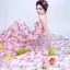 Chic / Beautiful Candy Pink Evening Dresses  2017 A-Line / Princess Strapless Court Train Lace Appliques Backless Printing Evening Party Prom Dresses