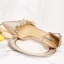 Chic / Beautiful Bling Bling Champagne Wedding Shoes 2019 9 cm Wedding High Heels Leather Butterfly Beading Pearl Pointed Toe Womens Shoes