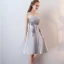 Chic / Beautiful 2017 Gold Cocktail Dresses Strapless Lace Handmade  Appliques A-Line / Princess Cocktail Party Evening Dresses