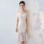 Chic / Beautiful 2017 White Graduation Dresses Appliques Pierced Lace Strapless Trumpet / Mermaid Homecoming Formal Dresses