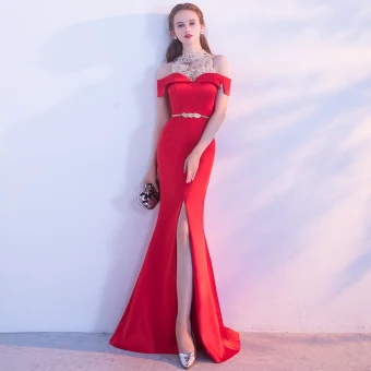 Fine Rød Selskapskjoler 2017 Glitter Prinsesse Ryggløse Blonder Chiffon Strapless Aften Formelle Kjoler
