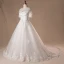 Elegante Klassisch Weiß Brautkleider 2017 A Linie Spitze V-Ausschnitt Tülle Perlenstickerei Pailletten Applikationen Rückenfreies Hochzeit