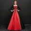 Vintage / Retro Black Floor-Length / Long Ball Gown Prom Dresses 2018 U-Neck Lace Crossed Straps Backless Strappy Prom Formal Dresses