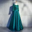 Chic / Beautiful Dark Green Floor-Length / Long Evening Dresses  2018 A-Line / Princess U-Neck Charmeuse Lace-up Appliques Backless Beading Evening Party Formal Dresses