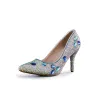 Stunning Bling Bling Multi-Colors Wedding High Heels Beading Crystal Rhinestone 7 cm Stiletto Heels Pointed Toe Wedding Shoes 2018