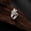Härlig Silver Katt Ringa Saterling Silver Arbete Holiday Ringar 2019 Tillbehör