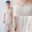 Chic / Beautiful 2017 White Graduation Dresses Appliques Pierced Lace Strapless Trumpet / Mermaid Homecoming Formal Dresses