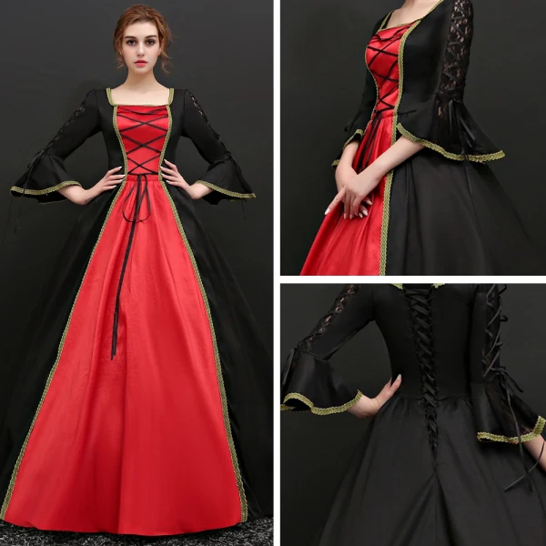 Vintage / Retro Black Floor-Length / Long Ball Gown Prom Dresses 2018 U-Neck Lace Crossed Straps Backless Strappy Prom Formal Dresses