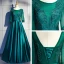 Chic / Beautiful Dark Green Floor-Length / Long Evening Dresses  2018 A-Line / Princess U-Neck Charmeuse Lace-up Appliques Backless Beading Evening Party Formal Dresses