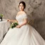 Moderne / Mode Blanche Grande Taille Robe De Mariée 2019 Dentelle Tulle Appliques Dos Nu Perlage Faux Diamant Chapel Train Mariage