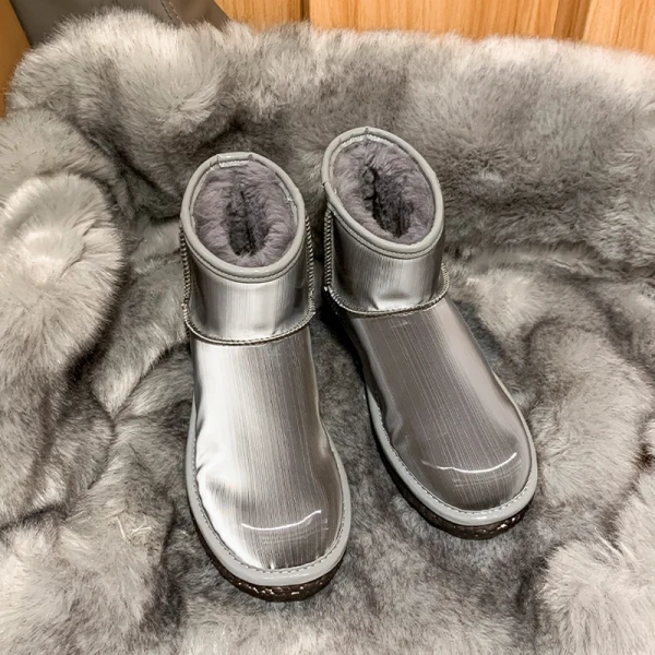 Stunning Bling Bling Rainbow Multi-Colors Snow Boots 2020 Woolen Laser Patent Leather Leather Outdoor / Garden Casual Womens Boots