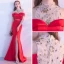 Schöne Rot Abendkleider 2017 Glanz A Linie Rückenfreies Mit Spitze Chiffon Bandeau Abend Festliche Kleider