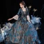 Vintage / Retro Medieval Gothic Multi-Colors Ball Gown Prom Dresses 2021 Square Neckline Long Sleeve Floor-Length / Long 3D Lace Printing Cosplay Evening Party Prom Formal Dresses