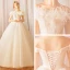 Schöne Weiß Lange Brautkleider 2018 Tülle Applikationen Rückenfreies Perlenstickerei Pailletten Bandeau Ballkleid Hochzeit