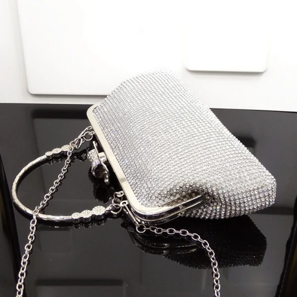 Modern / Fashion Bling Bling Silver Beading Rhinestone Cocktail Party Evening Party Clutch Bags 2018