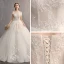 Luxury / Gorgeous White Ball Gown Wedding Dresses 2019 Lace Tulle Appliques Backless Strapless Beading Rhinestone Embroidered Cathedral Train Church Wedding