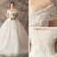 Moderne / Mode Blanche Grande Taille Robe De Mariée 2019 Dentelle Tulle Appliques Dos Nu Perlage Faux Diamant Chapel Train Mariage