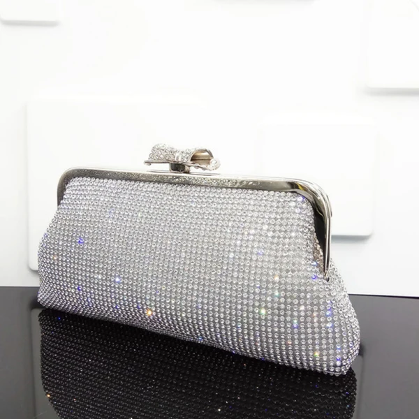 Modern / Fashion Bling Bling Silver Beading Rhinestone Cocktail Party Evening Party Clutch Bags 2018