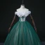 Elegant Dark Green Beading Pearl Sequins Prom Dresses 2022 Ball Gown Off-The-Shoulder Sleeveless Backless Rhinestone Floor-Length / Long Formal Dresses
