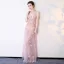 Sexy Bleu Ciel Transparentes Robe De Soirée 2018 Princesse V-Cou Sans Manches Appliques Fleur Faux Diamant Longue Volants Dos Nu Robe De Ceremonie