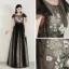 Chic / Beautiful Black Evening Dresses  2020 A-Line / Princess Scoop Neck Sleeveless Appliques Lace Floor-Length / Long Ruffle Backless Formal Dresses