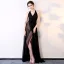 Sexy Schwarz Chiffon Durchsichtige Abendkleider 2018 A Linie Neckholder Ärmellos Stoffgürtel Sweep / Pinsel Zug Rüschen Rückenfreies Festliche Kleider