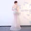 Sexy Rougissant Rose Transparentes Robe De Soirée 2018 Trompette / Sirène V-Cou Sans Manches Faux Diamant Train De Balayage Dos Nu Robe De Ceremonie