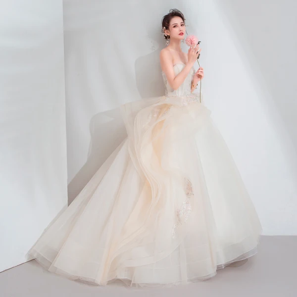 High-end Jade Green Prom Dresses 2020 Ball Gown Sweetheart Sleeveless Appliques Lace Beading Sweep Train Ruffle Backless Formal Dresses