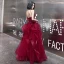 Sexy Burgundy Evening Dresses  2020 A-Line / Princess Spaghetti Straps Sleeveless Appliques Lace Beading Floor-Length / Long Ruffle Backless Formal Dresses