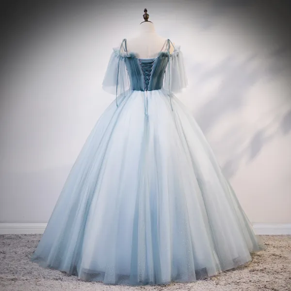 新品 USA SKY BLUE GOWN SMALL…SDE2 chic-beautiful-sky-blue-prom-