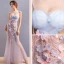 Sexy Himmelblau Durchsichtige Abendkleider 2018 Meerjungfrau Spaghettiträger Ärmellos Applikationen Blumen Strass Lange Rüschen Rückenfreies Festliche Kleider