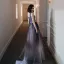 Elegante Violett Farbverlauf Abendkleider 2020 A Linie Schultern Ärmellos Strass Perlenstickerei Stoffgürtel Lange Rüschen Rückenfreies Festliche Kleider