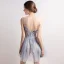 Sexy Bleu Ciel Transparentes Été Robe De Fete 2018 Princesse Sans Manches Bretelles Spaghetti Appliques En Dentelle Perlage Courte Volants Dos Nu Robe De Ceremonie