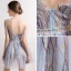 Sexy Bleu Ciel Transparentes Été Robe De Fete 2018 Princesse Sans Manches Bretelles Spaghetti Appliques En Dentelle Perlage Courte Volants Dos Nu Robe De Ceremonie