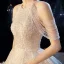 Luxury / Gorgeous Champagne Wedding Dresses 2020 Ball Gown Scoop Neck Sleeveless Backless Beading Glitter Tulle Cathedral Train Ruffle