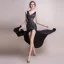 Sexy Noire Transparentes Robe De Soirée 2018 Trompette / Sirène V-Cou Sans Manches Faux Diamant Perlage Fendue devant Tribunal Train Dos Nu Robe De Ceremonie