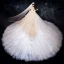 Luxe Champagne Transparentes Robe De Mariée 2020 Robe Boule Encolure Carrée 3/4 Manches Dos Nu Glitter Organza Appliques En Dentelle Perlage Cathedral Train Volants