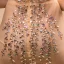 Sexy Champagne Transparentes Robe De Soirée 2018 Trompette / Sirène Encolure Dégagée Sans Manches Perlage Gland Train De Balayage Volants Dos Nu Robe De Ceremonie