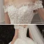 Lyx Champagne Bröllopsklänningar 2020 Balklänning Av Axeln Korta ärm Halterneck Glittriga / Glitter Tyll Appliqués Spets Beading Royal Train Ruffle
